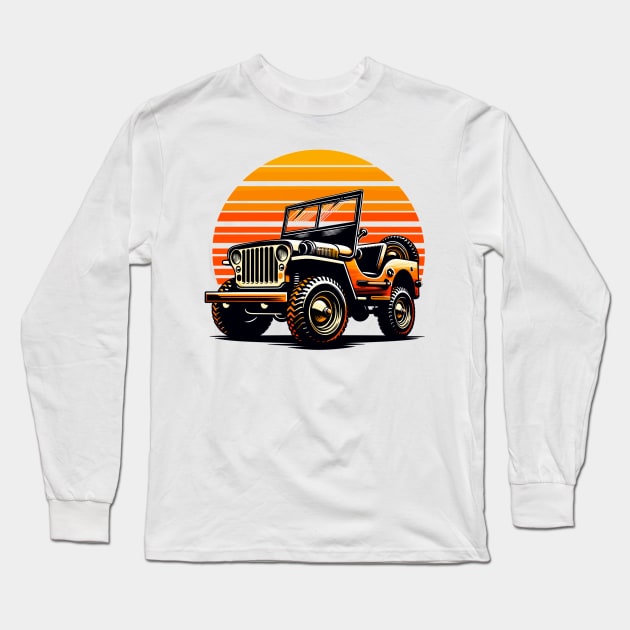 Willys Jeep Long Sleeve T-Shirt by Vehicles-Art